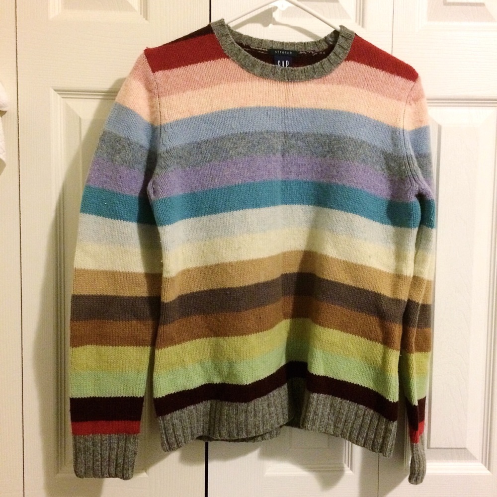 GAP Stretch Lambs wool Striped Sweater